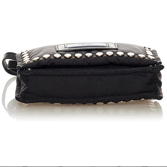 Prada Etiquette Flap Bag Studded Tessuto Mini - Picture 4 of 8